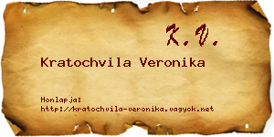 Kratochvila Veronika névjegykártya
