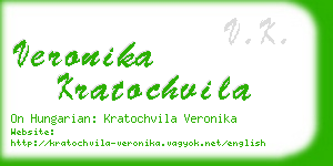 veronika kratochvila business card